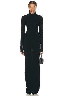 Платье макси Balenciaga Spiral, черный