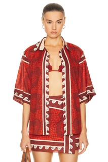 Рубашка Johanna Ortiz Situation Shirt, цвет Paisley Red &amp; Ecru