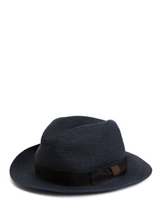 Синяя мужская соломенная шляпа Grevi