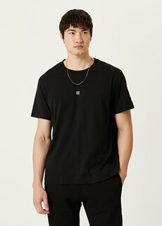 Черная футболка с вышитым логотипом Givenchy