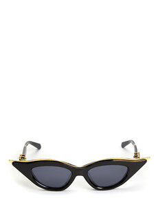 Черные женские солнцезащитные очки в форме кошачьего глаза Valentino