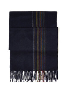 Мужской шерстяной шарф в темно-синюю полоску Paul Smith