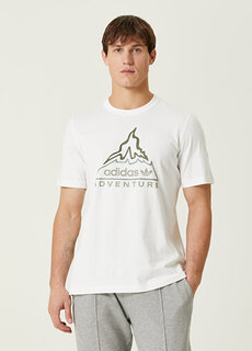 Белая футболка с рисунком adventure Adidas