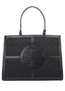 Черная женская сумка-шоппер с логотипом ella Tory Burch