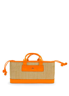 Соломенная сумка patmos оранжевая кожаная соломенная женская сумка с деталями LOVECAN &amp; BAG
