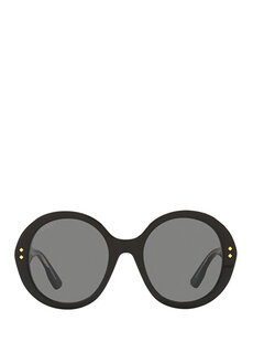 Черные женские солнцезащитные очки круглой формы Gucci