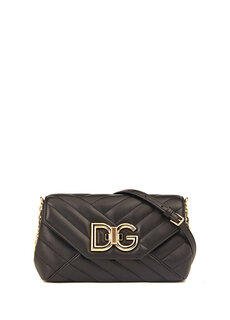 Черная стеганая женская кожаная сумка lop Dolce&amp;Gabbana