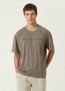 Светлый хаки футболка с принтом the villian Academia