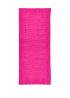 Розовый женский шелковый шарф с жаккардовым логотипом Valentino Garavani