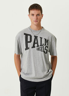 Серая футболка с логотипом Palm Angels