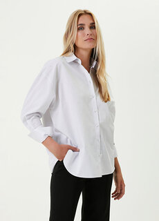 Белая полосатая рубашка Network