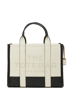 Средняя сумка-тоут кремового цвета, черная женская кожаная сумка для покупок Marc Jacobs