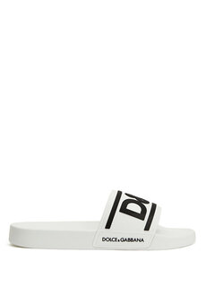 Белые мужские тапочки с логотипом Dolce&amp;Gabbana