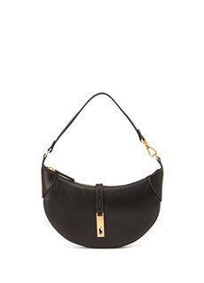 Женская кожаная сумка с черным логотипом Polo Ralph Lauren