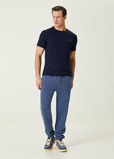 Синие спортивные штаны с кулиской Polo Ralph Lauren