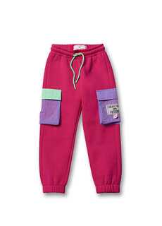 Розовые спортивные штаны для девочек с яркими карманами Wittypoint