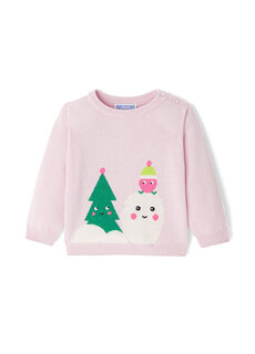 Розовый кашемировый свитер для девочки Jacadi Paris