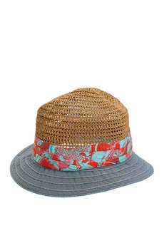 Текстурированная мужская шляпа с цветными блоками Grevi
