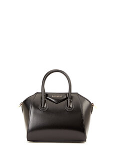 Женская кожаная сумка с черным логотипом Givenchy
