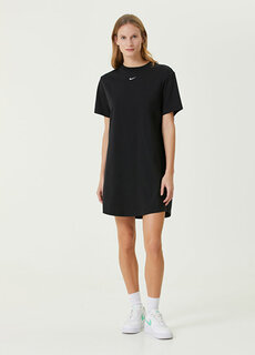 Черное платье-футболка essential Nike