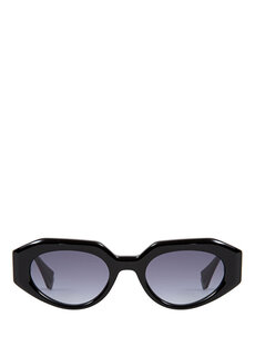 Capsule gaia 6698 1 женские солнцезащитные очки «кошачий глаз», черное золото Gigi Studios