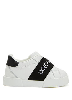 Черно-белые кожаные кроссовки для мальчика Dolce&amp;Gabbana