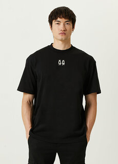 Черная футболка с логотипом 44 Label Group