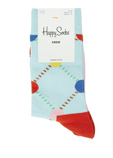 Синие женские носки с геометрическим узором Happy Socks
