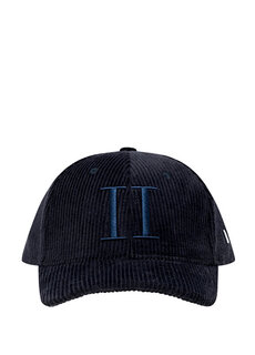 Темно-синяя мужская шляпа с логотипом Les Deux