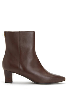 Темно-коричневые женские кожаные ботинки Lauren Ralph Lauren