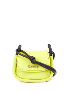 Женская сумка через плечо с желтым логотипом Ganni