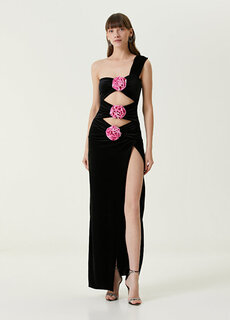Черно-розовое вечернее платье макси belmond Nur Karaata