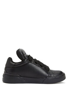 Черные мужские кожаные кроссовки Dolce&amp;Gabbana
