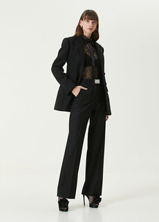 Черные шерстяные брюки с поясом Dolce&amp;Gabbana
