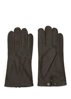 Odilon коричневые мужские кожаные перчатки AGNELLE