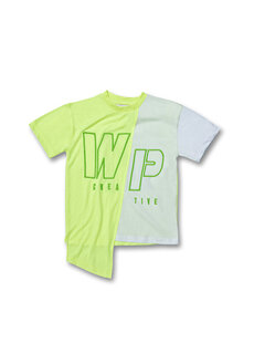 Асимметричная футболка с короткими рукавами для девочек Wittypoint