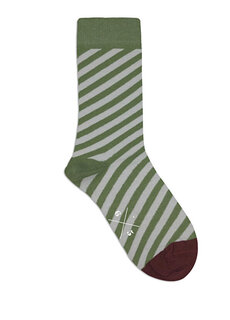 Зеленые женские носки цвета экрю 6x5