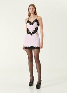 Розовое мини-платье с аппликацией Alexander Wang