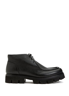 Черные мужские кожаные ботинки Beymen