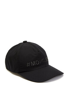 Женская шляпа с черным логотипом Moncler Grenoble