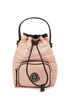 Розовая женская сумка на шнурке Moncler