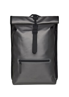 Черный мужской рюкзак rolltop Rains