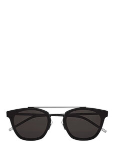 Черные женские солнцезащитные очки круглой формы Saint Laurent