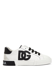 Белые кожаные кроссовки для мальчика Dolce&amp;Gabbana