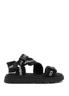Черно-белые сандалии для мальчиков с логотипом Dolce&amp;Gabbana