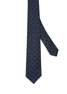 Темно-синий шелковый галстук Kiton