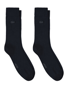 Мужские длинные темно-синие носки lacoste (2 предмета) Lacoste