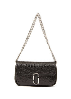 Черная женская кожаная сумка через плечо j marc mini Marc Jacobs