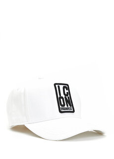 Мужская шляпа с белым логотипом Dsquared2
