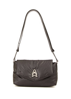 Женская сумка через плечо с объемным логотипом и черным логотипом Academia